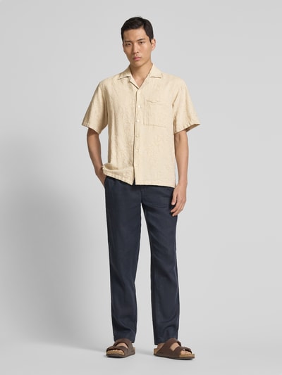 JACK & JONES Premium Freizeithemd mit Knopfleiste Modell 'AARON' Offwhite 1