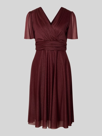 Christian Berg Cocktail Cocktailkleid mit V-Ausschnitt Dunkelrot 2