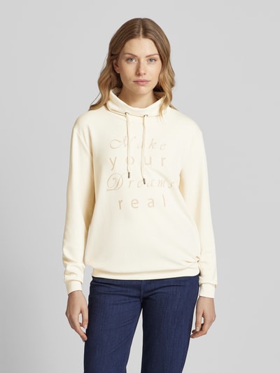 Soyaconcept Sweatshirt mit Statement-Print Modell 'BANU' Beige 4