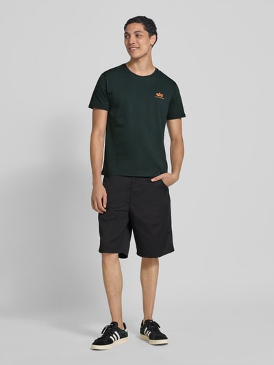 Alpha Industries T-Shirt mit Label-Print und Rundhalsausschnitt Petrol 1