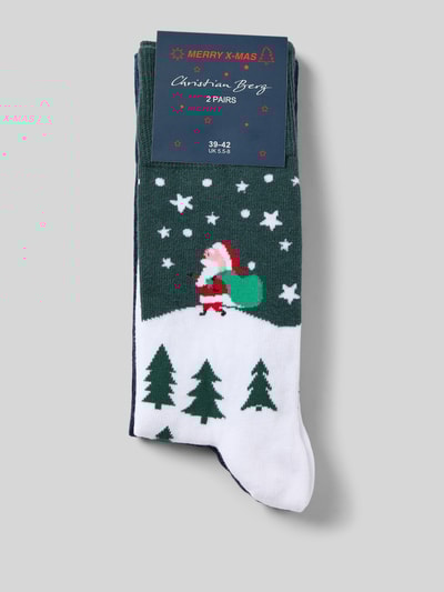 Christian Berg Men Socken mit geripptem Abschluss Bottle 3