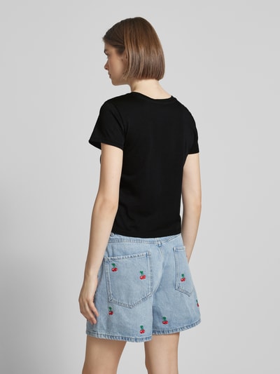 REVIEW T-Shirt mit Motiv-Stitching Black 5