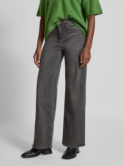 OPUS Jeansy o szerokim kroju z 5 kieszeniami model ‘Minah’ Średnioszary 4