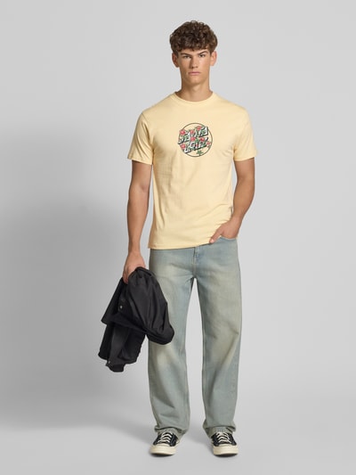 SANTA CRUZ T-Shirt mit Label-Print Beige 1