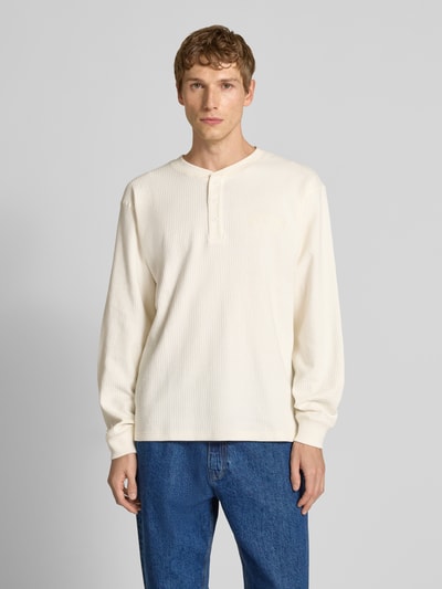 REVIEW Shirt met lange mouwen en labelstitching Ecru - 4