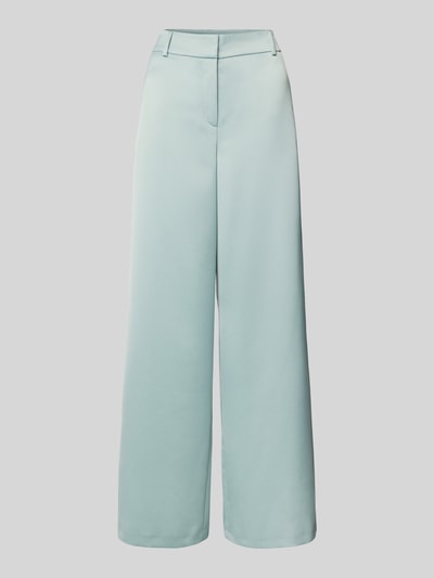 Jake*s Collection Wide leg stoffen broek met riemlussen Lagune - 2