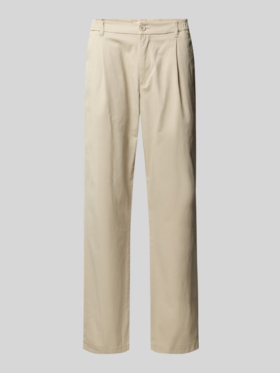 Replay Tapered fit chino met bandplooien, model 'ADHANN' Beige - 2