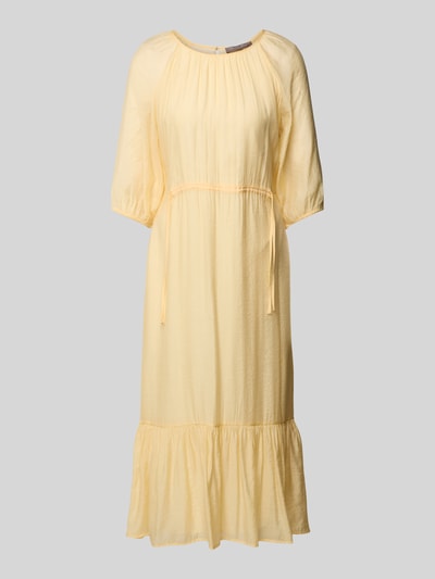 Christian Berg Woman Selection Midi-jurk in laagjeslook Lichtgeel - 2