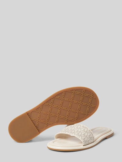 MICHAEL Michael Kors Slippers met labeldetails, model 'DANA' Ecru - 4