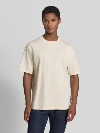Lindbergh Oversized t-shirt z czystej bawełny Złamany biały 4