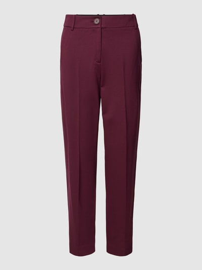 Esprit Collection Stoffhose in unifarbenem Design mit Bügelfalten Aubergine 2