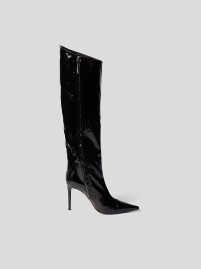 Alexandre Vauthier Kniehohe Stiefel in Glanz-Optik Metallic Lila 4