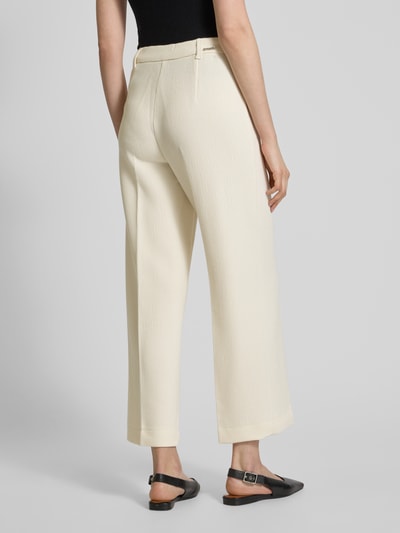 ROSNER Wide Leg Stoffhose mit Strukturmuster Modell 'Mara' Offwhite 5