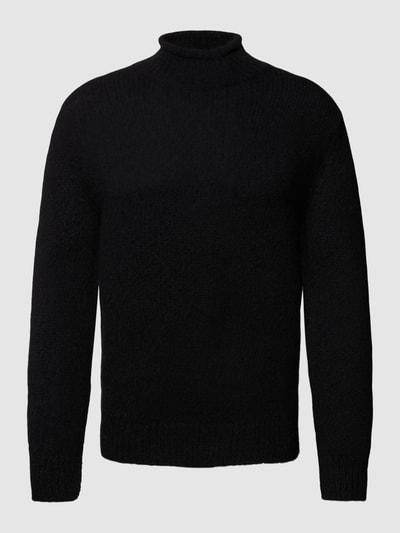 Marc O'Polo Sweter z dzianiny ze stójką model ‘Edge’ Czarny 2