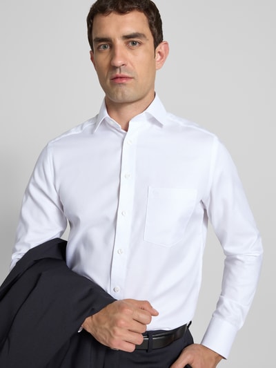 OLYMP Super slim fit zakelijk overhemd met kentkraag Wit - 3