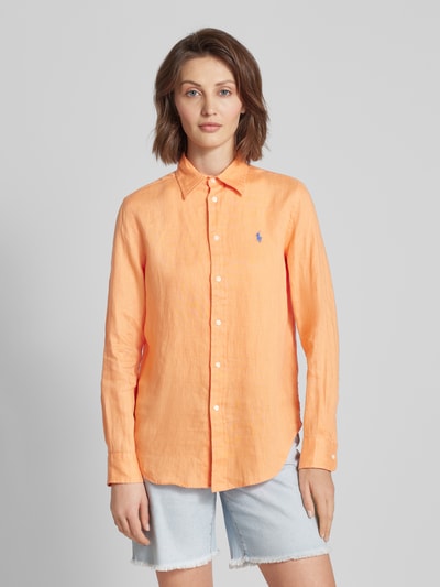 Polo Ralph Lauren Overhemdblouse met labelstitching Oranje - 4