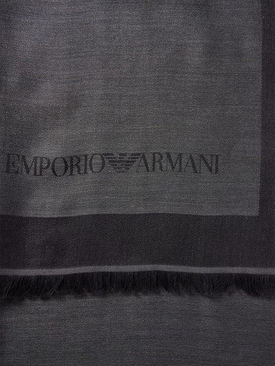 Emporio Armani Schal mit Fransen Anthrazit 3