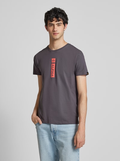 Alpha Industries T-shirt van zuiver katoen Antraciet - 4