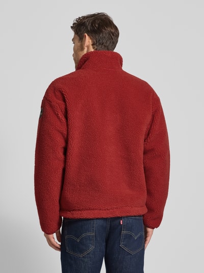 Napapijri Regular Fit Fleecejacke mit Stehkragen Modell 'T-FIEMME' Rot 5