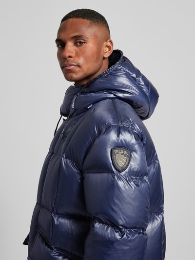 Blauer Usa Daunenjacke mit Label-Patch Modell 'TIVERTON' Marine 3