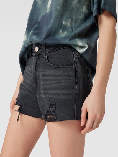 Noisy May Korte jeans in 5-pocketmodel, model 'DREW' Zwart - 3