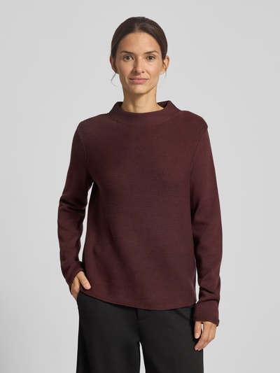 Marc O'Polo Regular fit gebreide pullover van zuiver katoen Bordeaux - 4