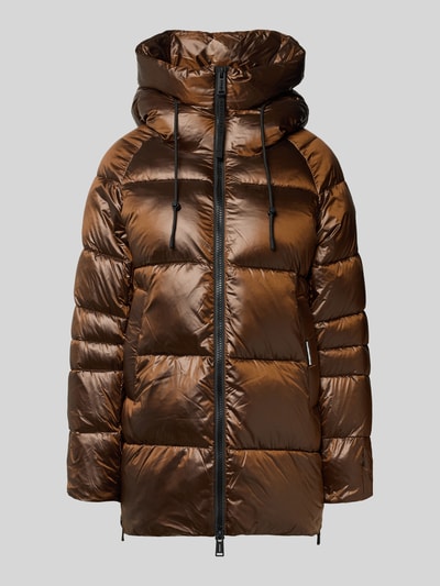 khujo Puffer Jacket mit Zweiwege-Reißverschluss Modell 'CARA' Cognac 2
