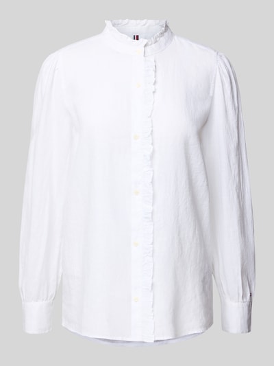 Tommy Hilfiger Relaxed Fit Bluse aus reinem Leinen Weiss 2