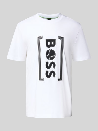BOSS Green Regular Fit T-Shirt aus reiner Baumwolle Modell 'ICONIC' Weiss 2