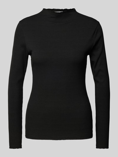 B.Young Shirt met lange mouwen en turtleneck, model 'Papilone' Zwart - 2