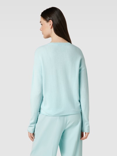 Luisa Cerano Gebreide pullover van wolmix met kasjmier Aquablauw - 5