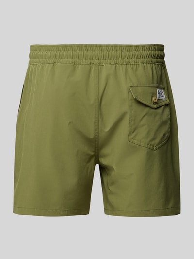 Polo Ralph Lauren Badehose mit Logo-Stitching Modell 'TRAVELER' Oliv 3