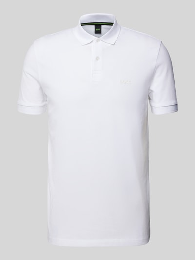 BOSS Green Poloshirt mit Label-Detail Weiss 2