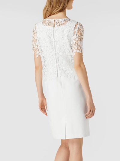 Apart Glamour Cocktailjurk met contrastdetail Offwhite - 5