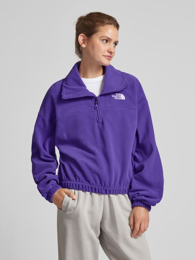 The North Face Cropped Sweatshirt mit Stehkragen Modell "Glacier" Lila 4