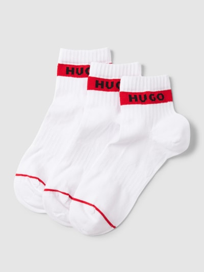 HUGO Socken mit Label-Print im 3er-Pack Weiss 1