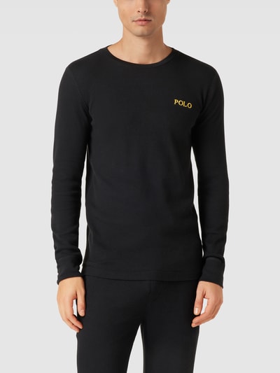 Polo Ralph Lauren Underwear Longsleeve mit Strukturmuster Modell 'WAFFLE' Black 4