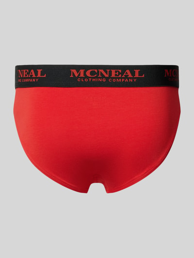 Produktfoto, Slip mit Label-Details im 3er-Pack von MCNEAL, mieszanka bawełny i elastanu, dopasowany krój, elastyczny pas, kolor czerwony