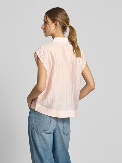 Copenhagen Muse Blouse met kapmouwen en blinde knoopsluiting, model 'MOLLY' Lichtroze - 5