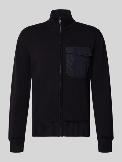 Napapijri Strickjacke mit Stehkragen Modell 'BERTI' Black 2