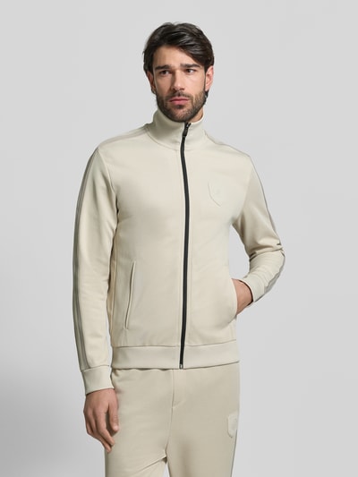 BOSS Green Regular Fit Sweatjacke mit Baumwoll-Anteil Modell 'LUX SKARLEY' Beige 4