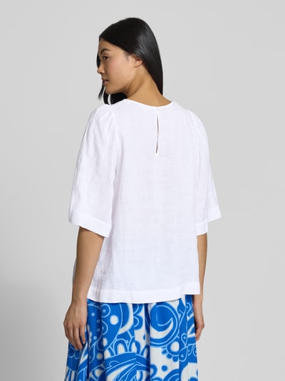 Seidensticker Regular Fit Leinenblusenshirt mit 1/2-Arm Weiss 5