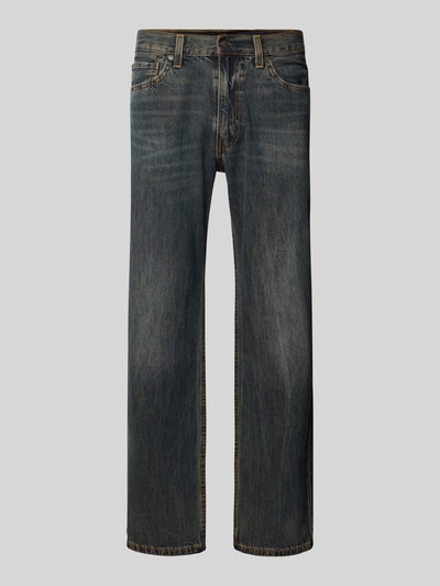 Levi's® Relaxed straight fit jeans in used-look, model '555' Blauw - 2