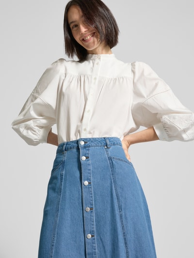 b.young Jeansrock mit durchgehender Knopfleiste Jeansblau 3