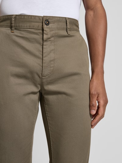 BOSS Orange Slim Fit Chino mit Gürtelschlaufen Oliv 3