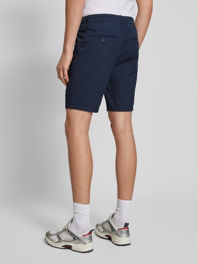 Only & Sons Regular fit korte broek met structuurmotief, model 'LEO LIFE' Marineblauw - 5