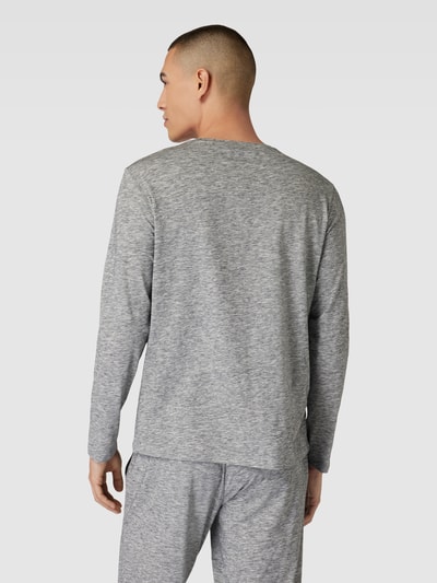 BOSS Longsleeve in Melange-Optik mit Label-Stitching Silber 5