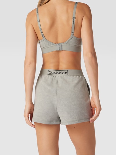 Calvin Klein Underwear Sweatshorts met labelopschrift Zilver gemêleerd - 4