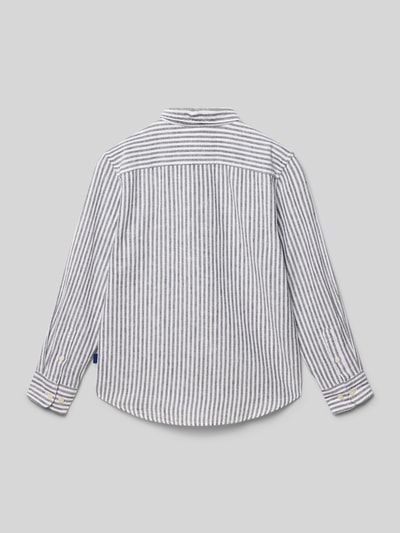 ONLY & SONS Koszula casualowa o kroju regular fit z mieszanki bawełny i lnu model 'CAIDEN' Granatowy 3