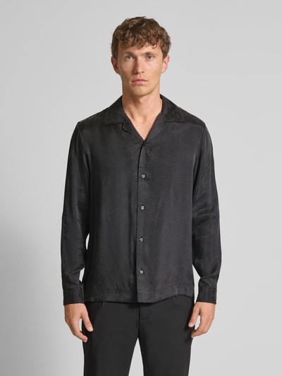 HUGO Relaxed Fit Freizeithemd mit Reverskragen Modell 'Espinone' Black 4